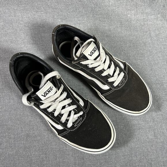 Vans Shoes W 5 (UK 3.5) Black Off The Wall Canvas Skate Shoe Low Top 721356 - Picture 2 of 8